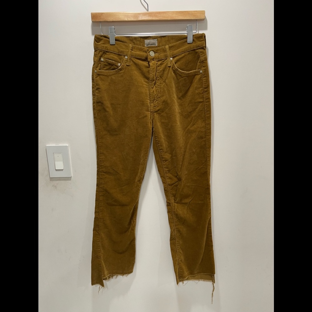 Mother insider crop step fray jeans